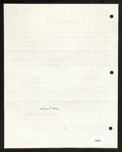 Fritz Crisler Cfb Hof Signed 1952 Contract