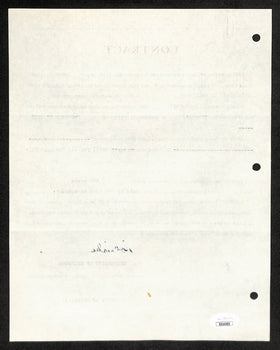 Fritz Crisler Cfb Hof Signed 1952 Contract