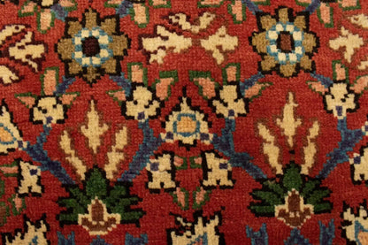 Rare Vintage Red Floral Oriental Runner Rug
