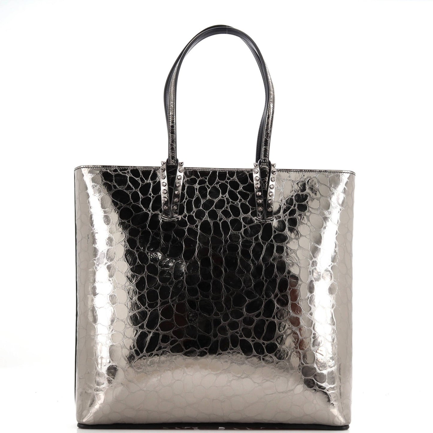 Christian Louboutin Cabata North South Zipped Tote Crocodile Embossed Leather