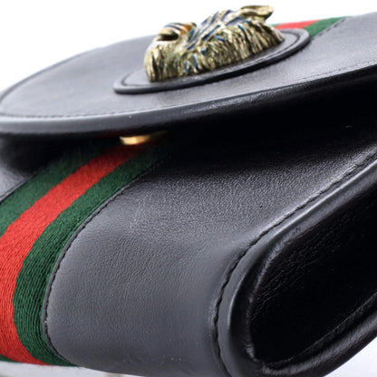 Gucci Rajah Web Chain Shoulder Bag Leather Mini