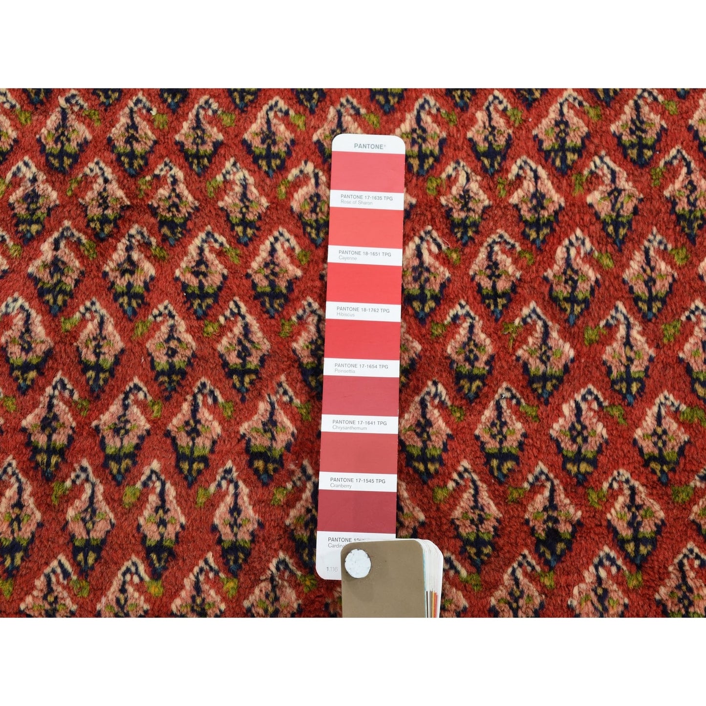 6'7"X10'2" Red New Farsian Saroogh Mir Full Pile Handknotted Oriental Rug