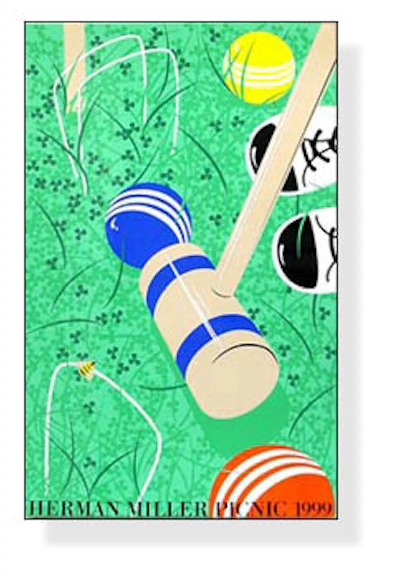 Silkscreen Art Rare Wall Decor Limited Summer Picnic Herman Miller