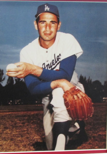 Sandy Koufax Dodgers Signedautographed Framed 3X5 Index Collage Psa/Dna 136624