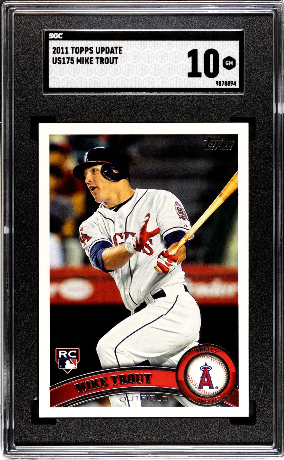 Mike Trout 2011 Topps Update #Us175 Sgc 10