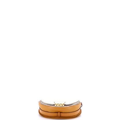 Gucci Padlock Saddle Shoulder Bag Gg Coated Canvas And Leather Small