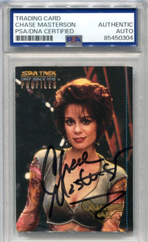 Chase Masterson 1997 Skybox Star Trek Deep Space Nine #5 Psa Authentic Auto Card