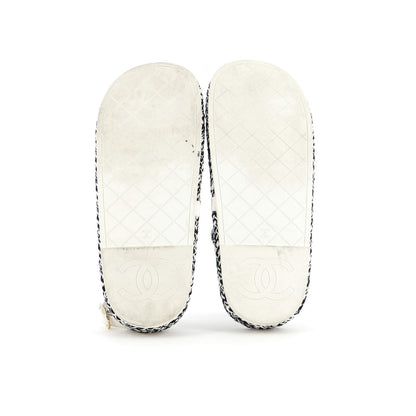 Chanel Women'S Cc Chain Sandals Braided Cord