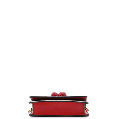 Gucci Cherries Wallet On Chain Gg Coated Canvas Mini