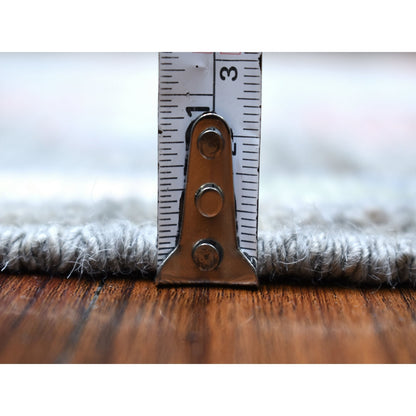 2'8"X9'7" Anatolian Design Soft Afghan Wool Hand Knotted Runner Rug