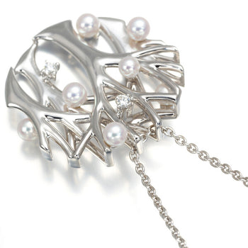 Mikimoto Necklace Akoya Pearl 3.3-3.9Mm Diamond