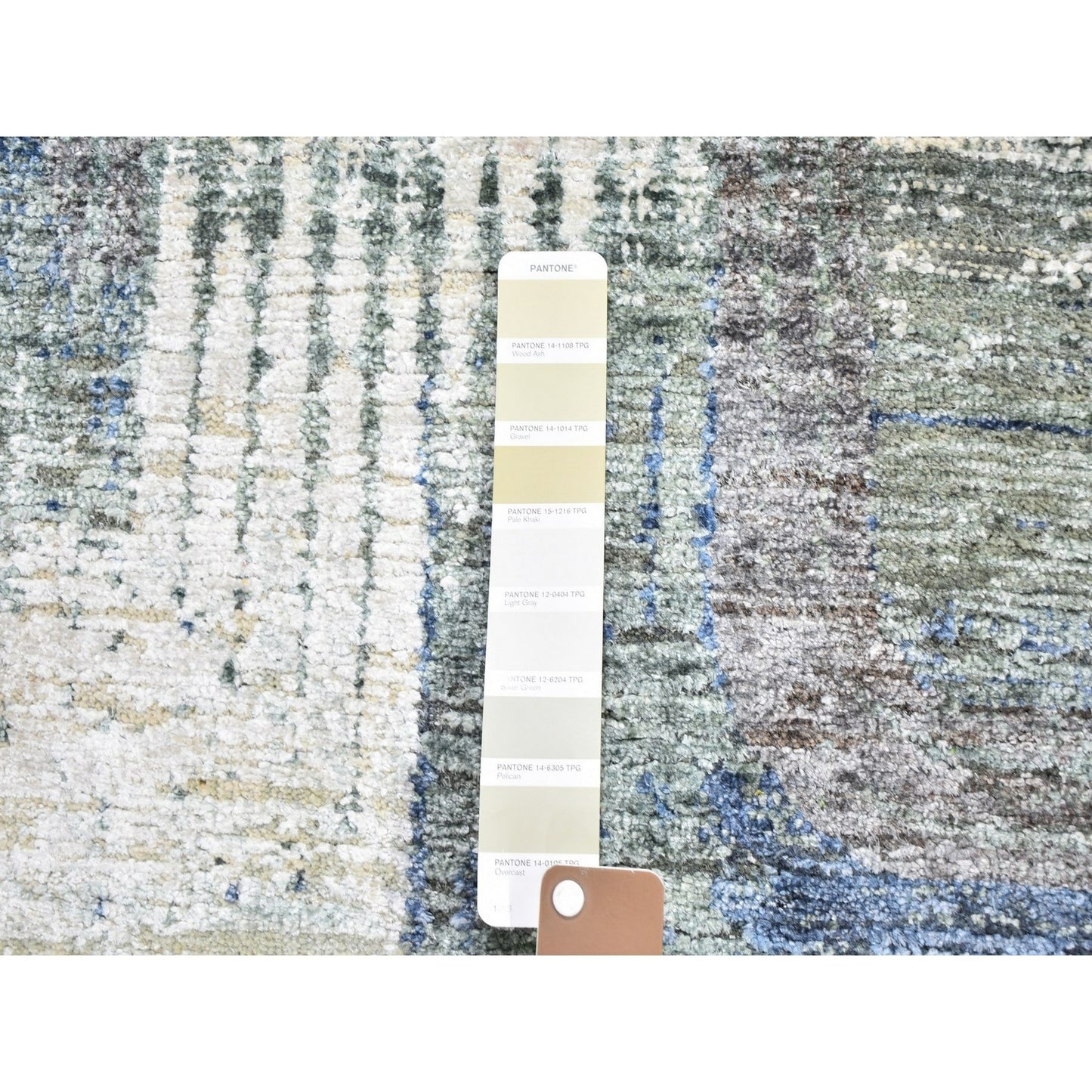 2'7"X12' The Intertwined Passage Silk -Text Wool Hand Knotted Runner Rug