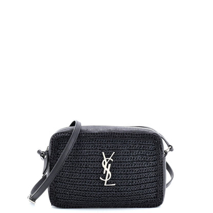 Saint Laurent Lou Camera Bag Woven Raffia Small