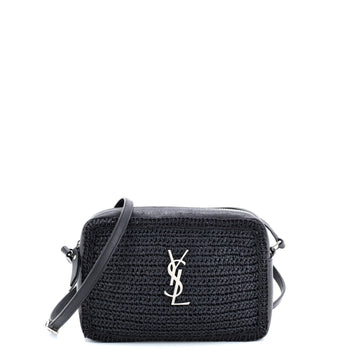 Saint Laurent Lou Camera Bag Woven Raffia Small