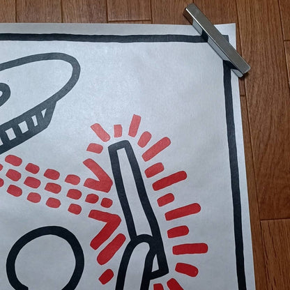 Keith Haring Poster Silkscreen 1983 Original Gallery Watari