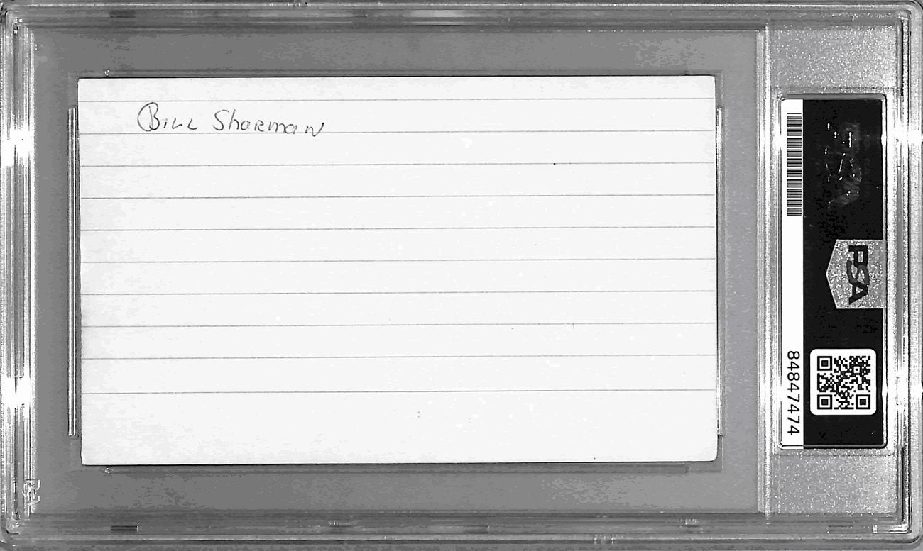 Bill Sharman Hof Autographed 3X5 Index Card Boston Celtics Psa/Dna 178821