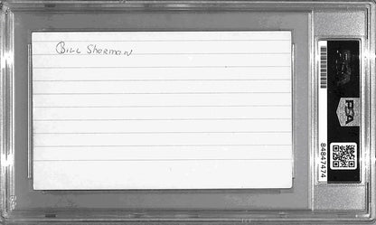 Bill Sharman Hof Autographed 3X5 Index Card Boston Celtics Psa/Dna 178821