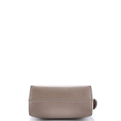 Fendi Logo By The Way Top Handle Bag Embossed Leather Mini