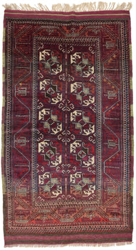 Vintage Tribal Burgundy Rug Boho Style Farmhouse