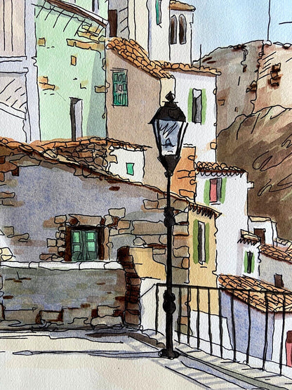 Aldo Riso "Scilla" 60X80 Hand-Painted Etching - Authenticated - Hand-Signed