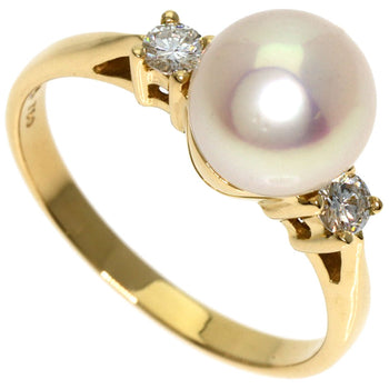 Tiffany&Co. Pearl Pearl Diamond Ring K18 Yellow