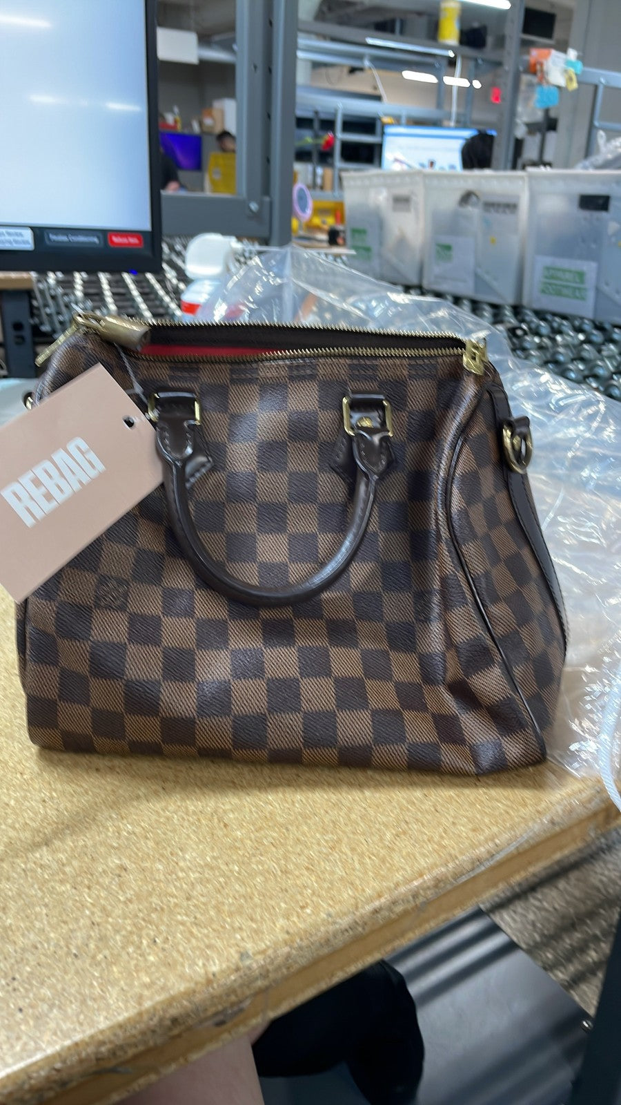 Louis Vuitton Speedy Bandouliere Bag Damier 25