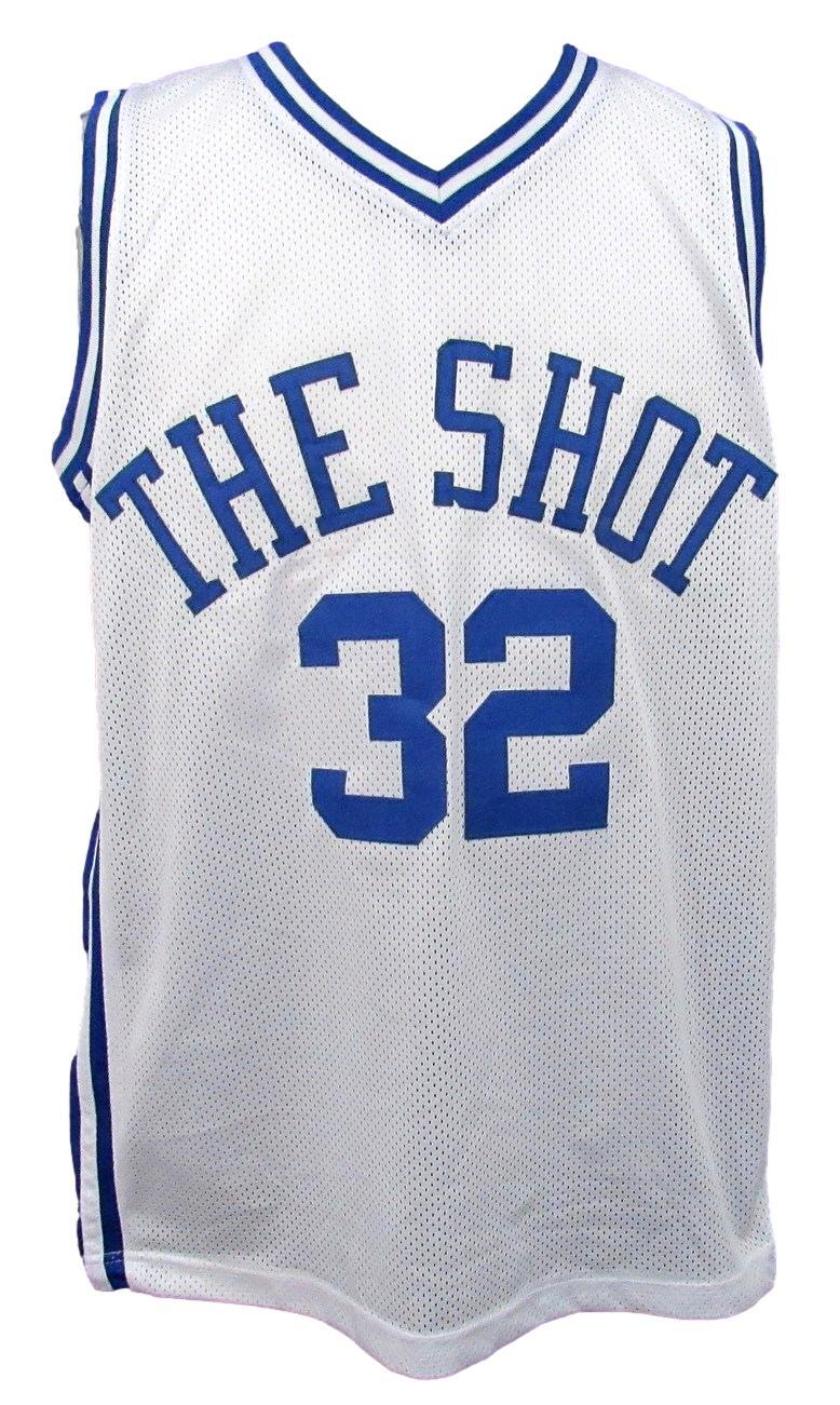 Christian Laettner Duke Signed/Inscr The Shot Basketball Jersey Psa/Dna 165169