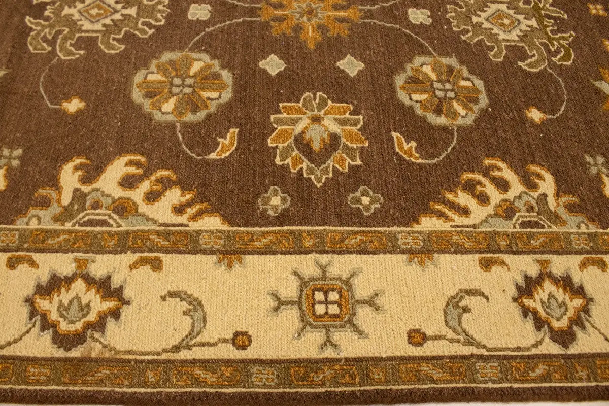 4x6 Hand-Knotted Sumak Floral Wool Rug Oriental Foyer Farmhouse Decor Carpet