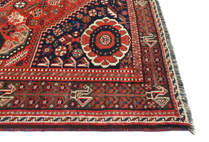 Semi-Antique Wool Oriental Rug 5'9X8'3Tribal Farmhouse Boho Foyer Carpet