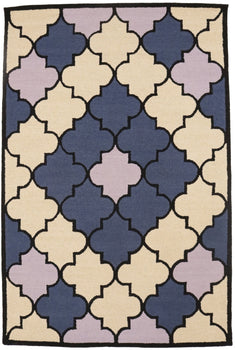 5X8 Ft Multicolored Hand-Tufted Rug Contemporary