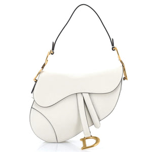 Christian Dior Saddle Handbag Leather Medium