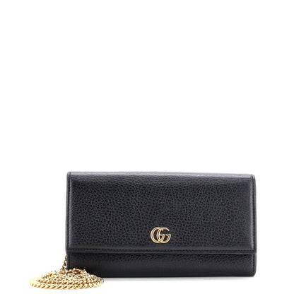 Gucci Gg Marmont Continental Chain Wallet Leather