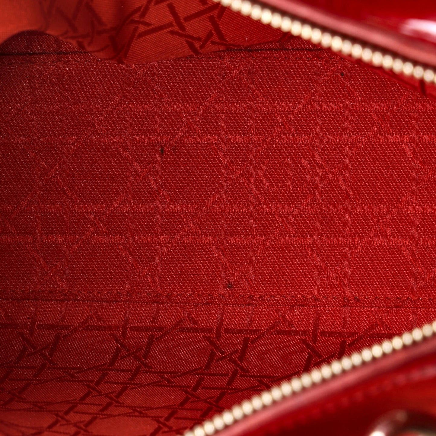 Christian Dior Vintage Lady Dior Bag Cannage Quilt Patent Large