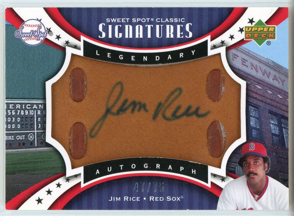 Jim Rice Autographed 2007 Upper Deck Sweet Spot Classic Signatures Card #Sps-Ri