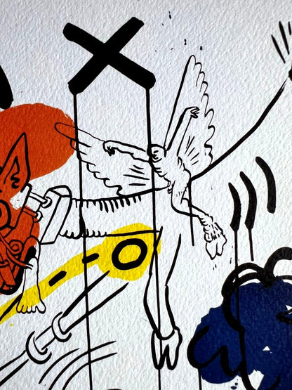 Keith Haring Lithograph Coa Signed In Pen Numbered In Pencil Collection