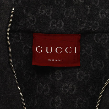 Blend Gucci Women's Logo Zip Hooded Vest Wool