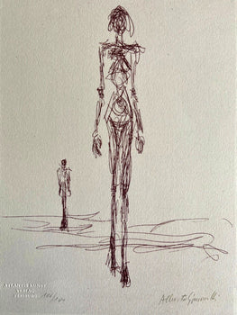 Alberto Giacometti Lithograph ' Woman ' Coa