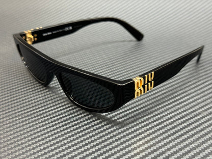 MIU MU 07ZS 1AB5S0 Black Grey Women's 56 mm Sunglasses