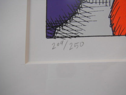 Hand signed silkscreen print urge by KAWS limited edition framed