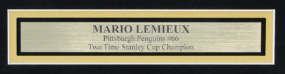 Mario Lemieux Autographed Photo Collage Pittsburgh Penguins Framed Jsa 186284