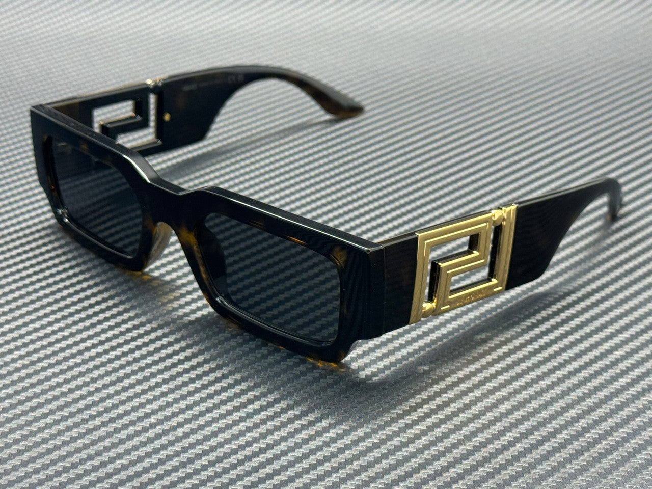 VERSACE VE4506U 108 87 Havana Dark Grey Men's 54 mm Sunglasses