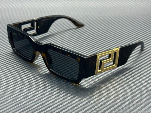 VERSACE VE4506U 108 87 Havana Dark Grey Men's 54 mm Sunglasses