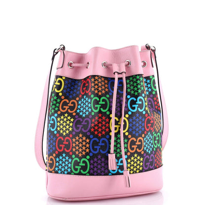 Gucci Bucket Bag Psychedelic Print Gg Coated Canvas Medium