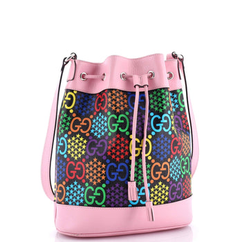 Gucci Bucket Bag Psychedelic Print Gg Coated Canvas Medium