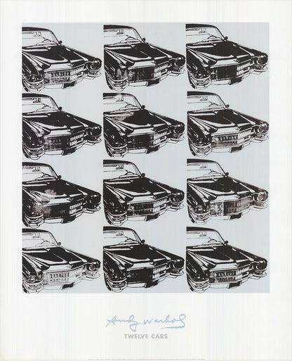 Andy Warhol Twelve Cars " Offset Lithograph Pop Art
