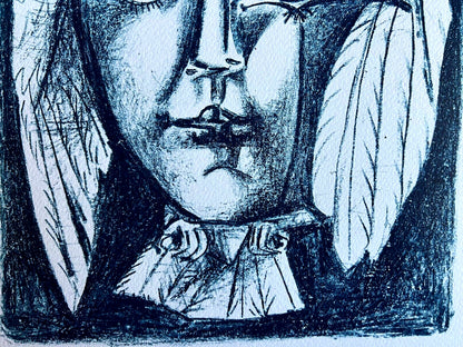 Pablo Picasso Lithograph Coa Signed In Pen Numbered By Hand Stamped Crayon