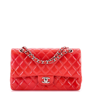 Chanel Classic Double Flap Bag Quilted Patent Medium