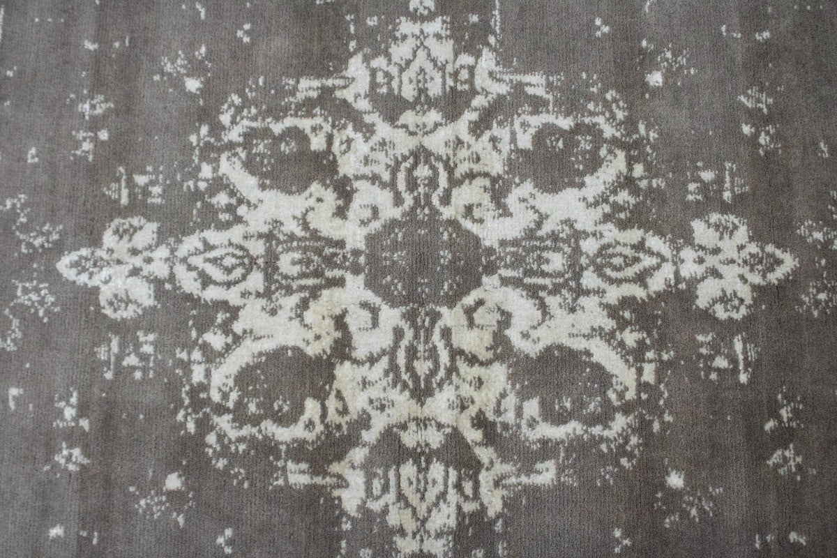 Modern Distressed Hand Knotted Carpet Home Area Rug 6x8 ft