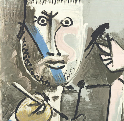 Pablo Picasso The Artist And His Model " Serigraph Cubism