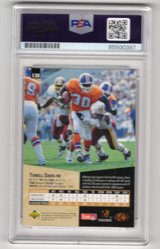 Terrell Davis 1995 Upper Deck Autographed Psa Authentic Auto Card